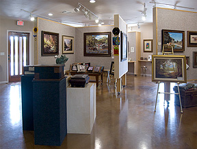 Interior of Wesley Gallery in Dripping Springs, TX